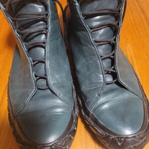 Issey Miyake Teal Leather Shoes